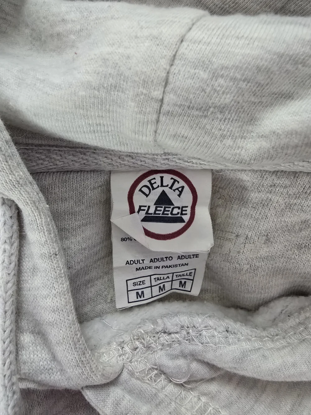 Delta Men's Flash Light Gray Hoodie Size M